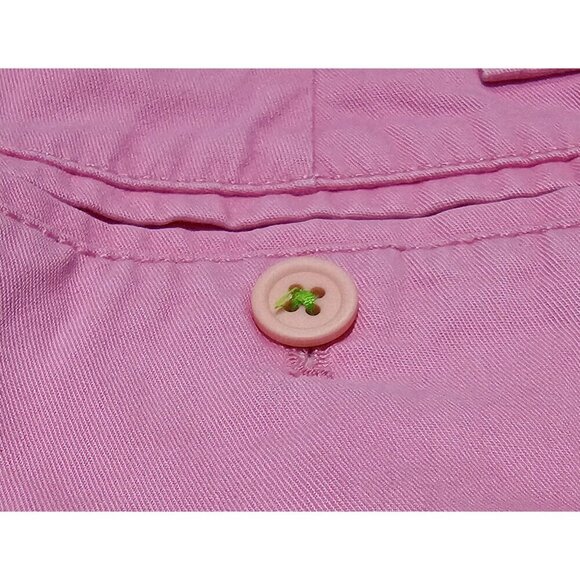 Lilly Pulitzer Pink Cotton Mini Skirt Size 0 With Back Button Detail - Picture 4 of 4